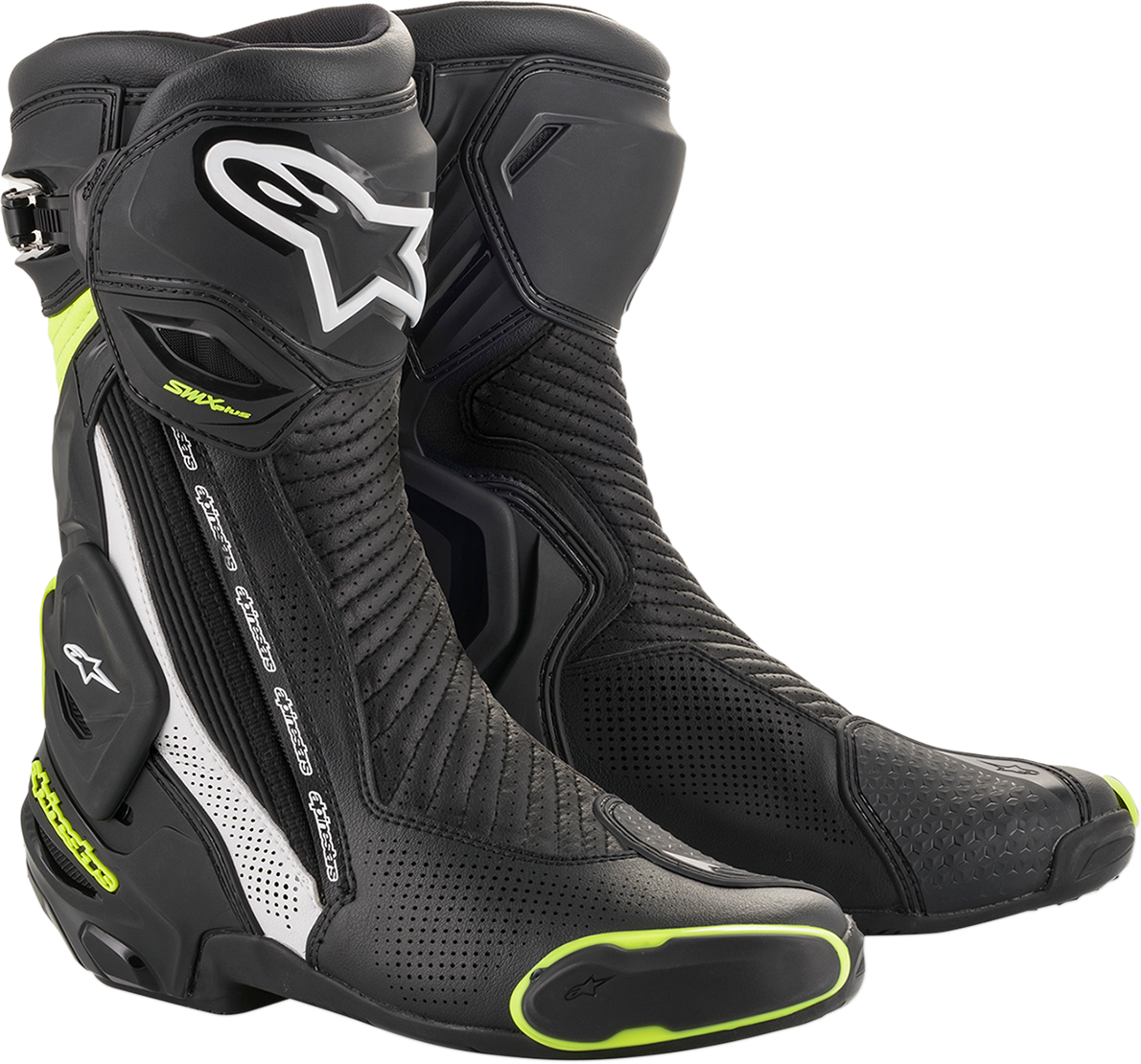 ALPINESTARS SMX Plus Vented Boots - Black/White/Yellow - US 6 / EU 39 2221119-125-39