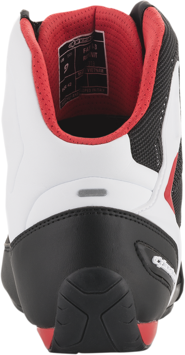 ALPINESTARS Faster-3 Rideknit? Shoes - Black/White/Red - US 10 / EU 43 2510319123-10