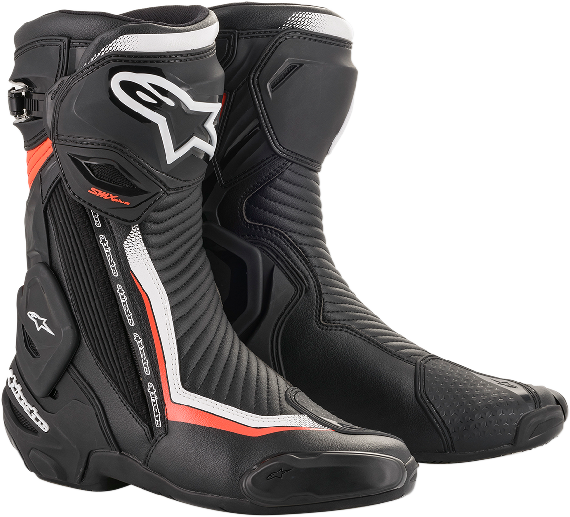 ALPINESTARS SMX Plus Boots - Black/White/Red Fluorescent - US 6.5 / EU 40 2221019-1231-40