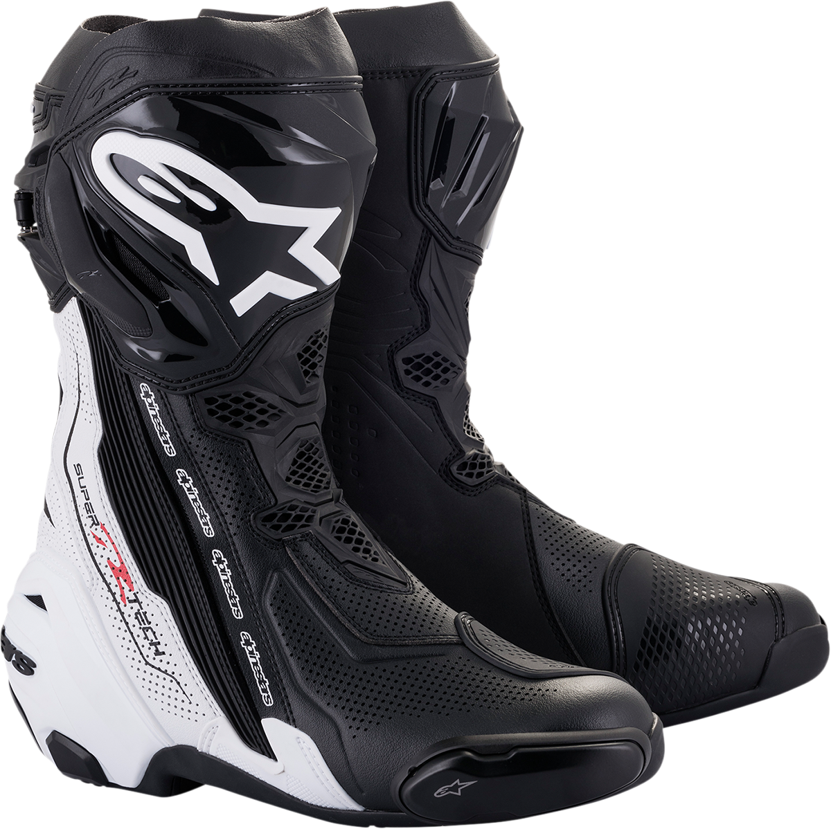 ALPINESTARS Supertech R Vented Boots - Black/White - US 6.5 / EU 40 2220121-12-40
