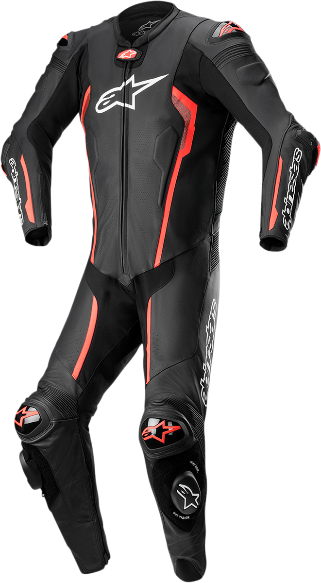ALPINESTARS Missile v2 1-Piece Leather Suit - Black/Red Fluo - US 36 / EU 46 3150122-1030-46
