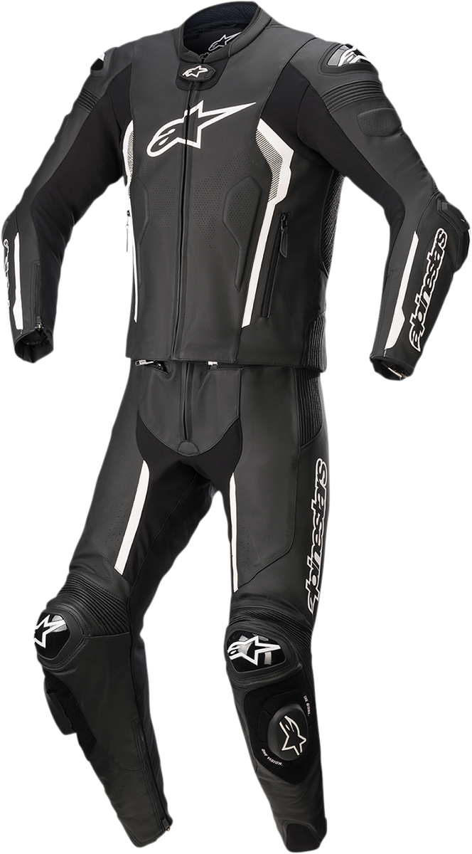 ALPINESTARS Missile v2 2-Piece Leather Suit - Black/White - US 38 / EU 48 3160122-12-48