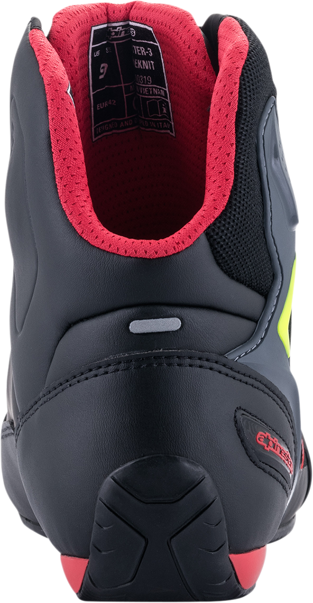 ALPINESTARS Faster-3 Rideknit? Shoes - Black/Red/Yellow - US 7 / EU 39 25103191367