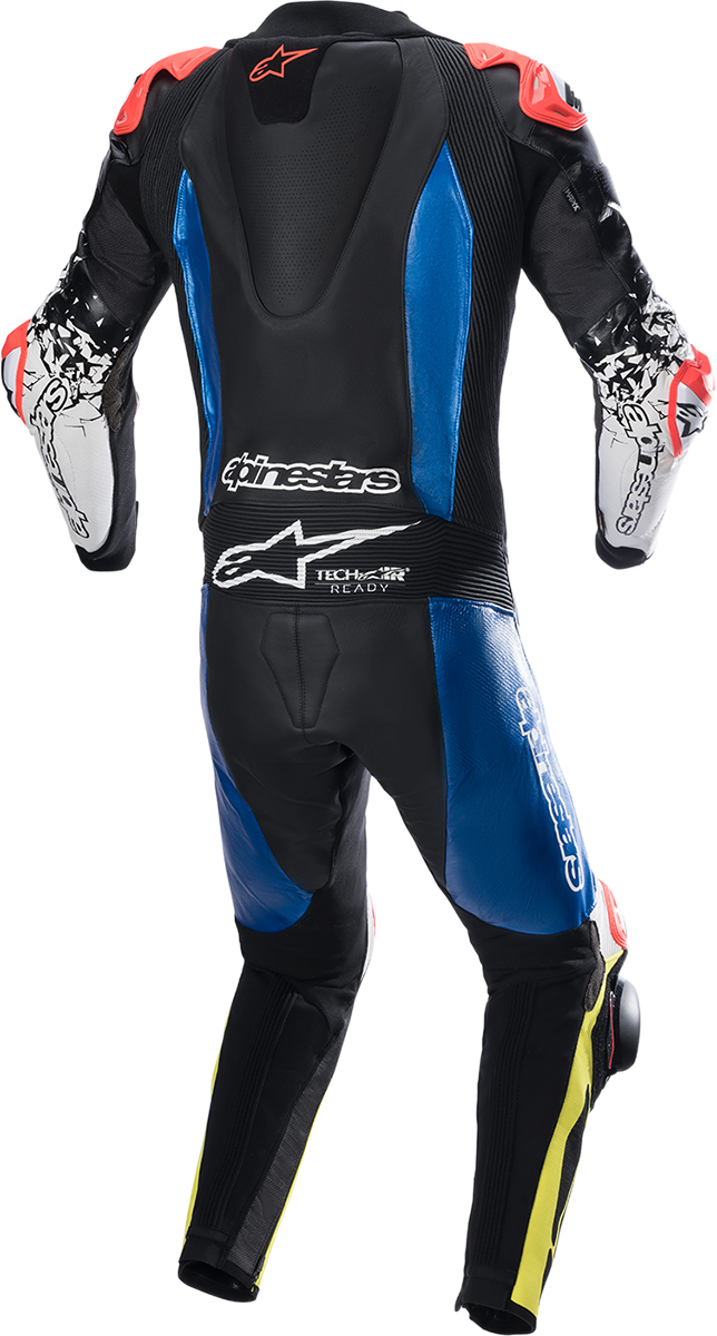 ALPINESTARS GP Tech v4 Leather Suit - Black/Blue/Yellow Fluorescent - US 38 / EU 48 3156822-1075-48