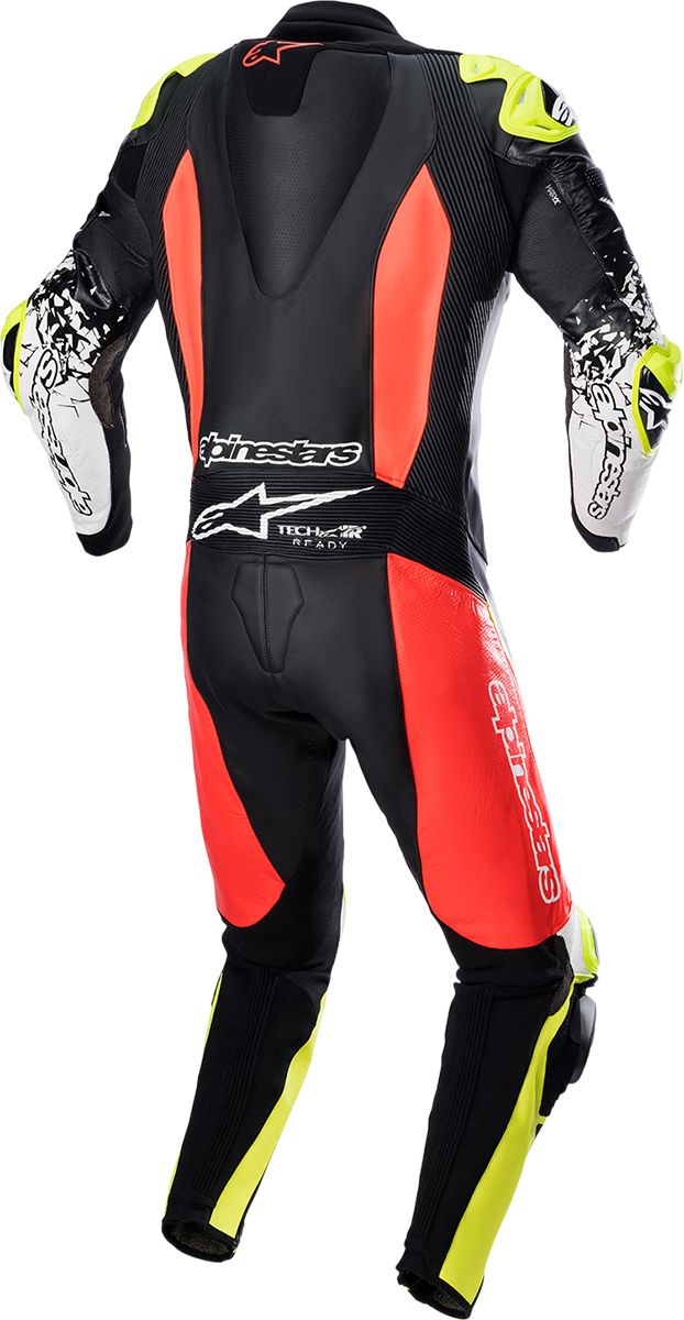 ALPINESTARS GP Tech v4 Leather Suit - Black/Red/Yellow Fluorescent - US 38 / EU 48 3156822-1355-48