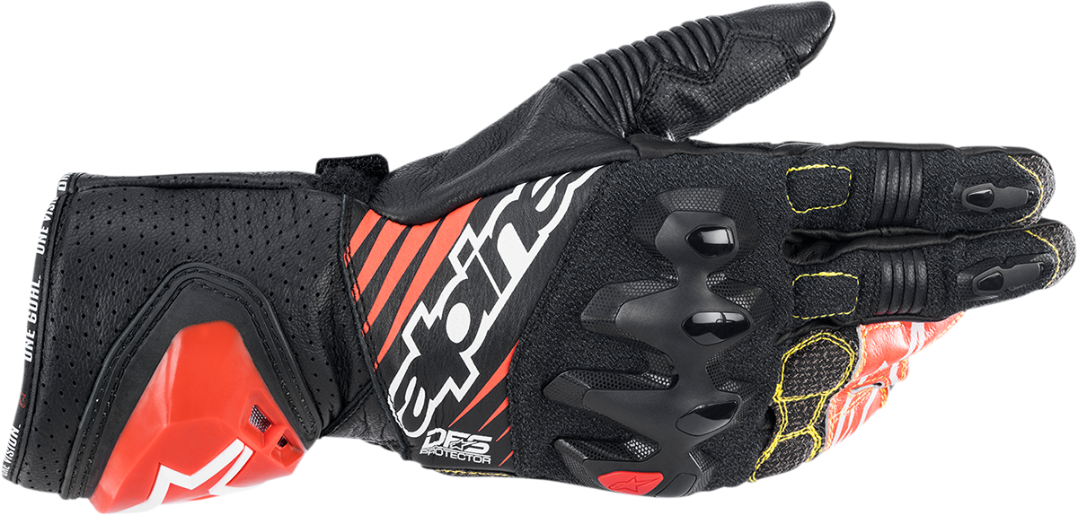 ALPINESTARS GP Tech V2 S Gloves - Black/White/Fluo Red - Small 3556422-1231-S