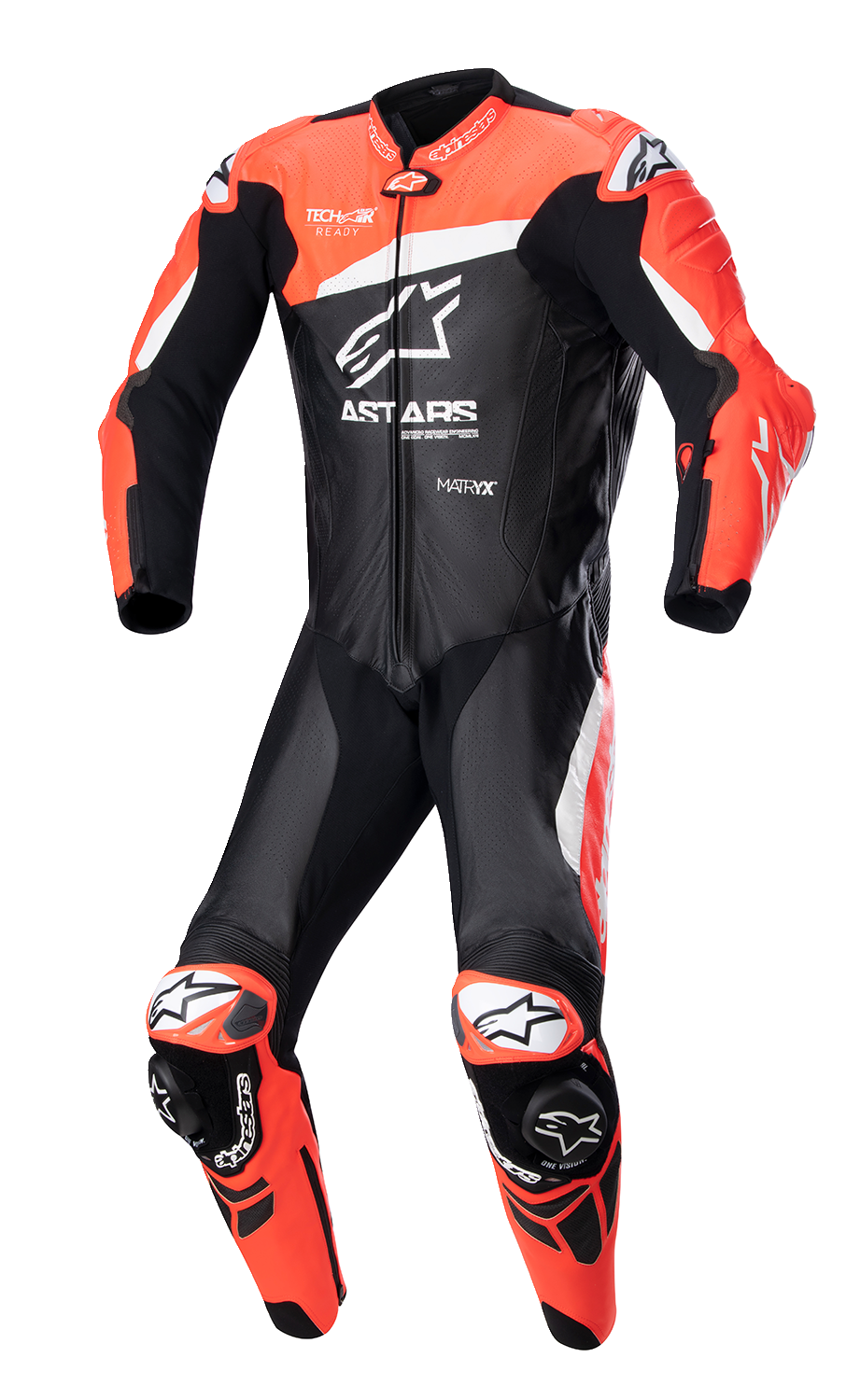ALPINESTARS GP Plus v4 Leather Suit - Black/Red Fluo/White - US 38 / EU 48 3150523132148