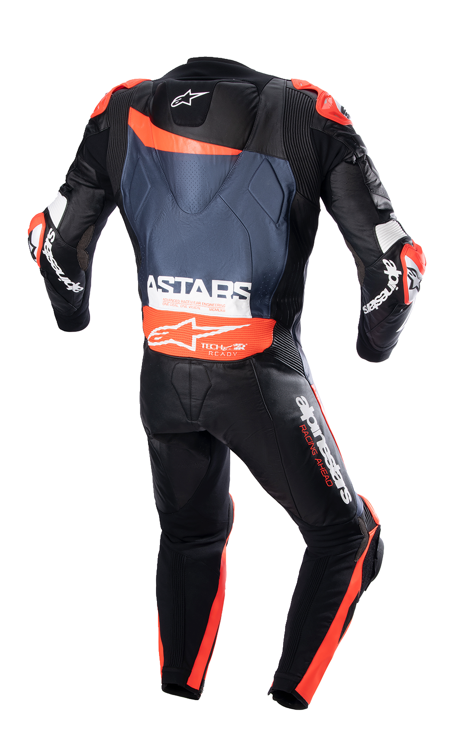 ALPINESTARS GP Plus v4 Leather Suit - Black/Red Fluo/Dark Blue - US 42 / EU 52 3150523135752