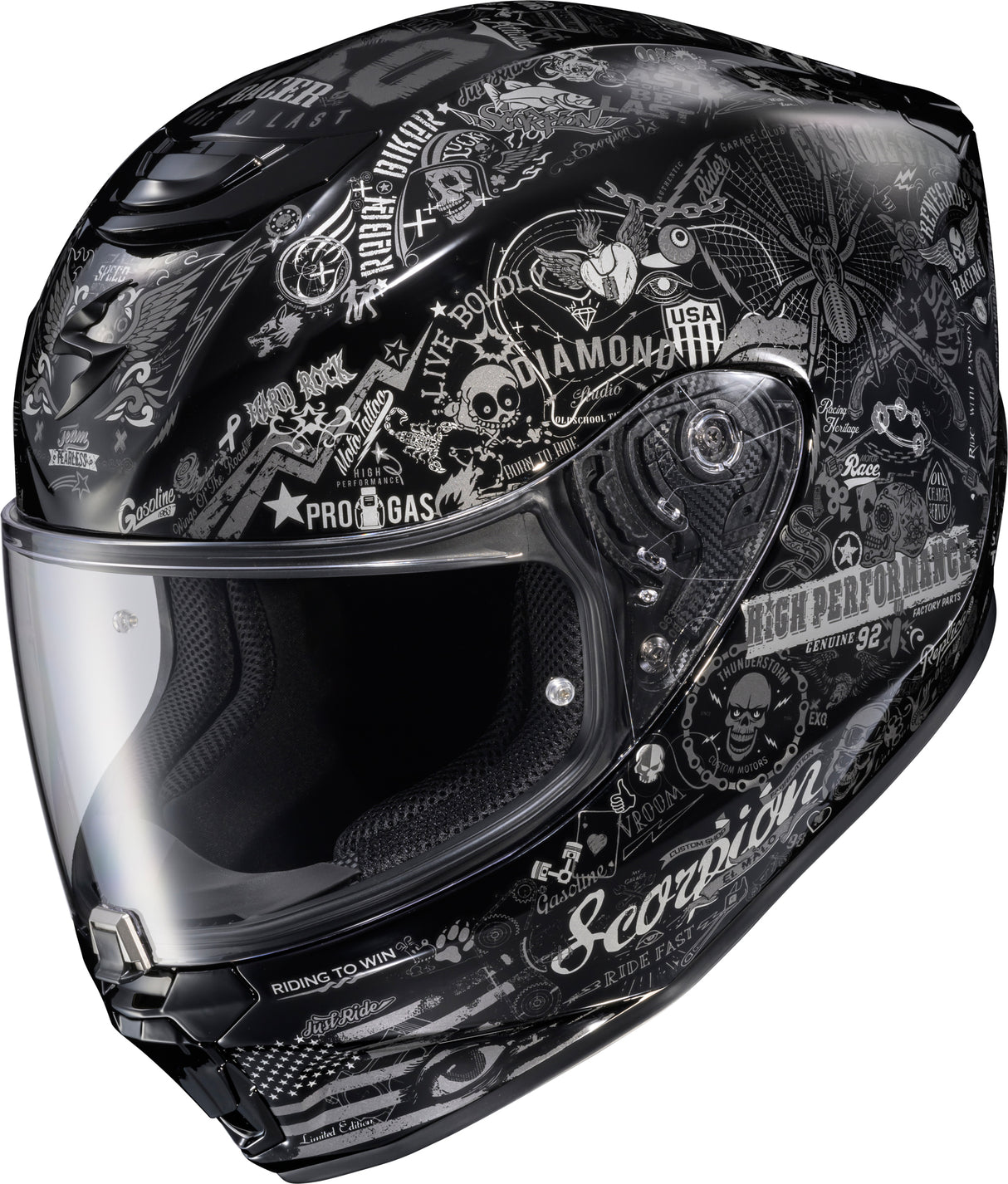 Exo R330 Full Face Helmet Shake 2 Black 2x