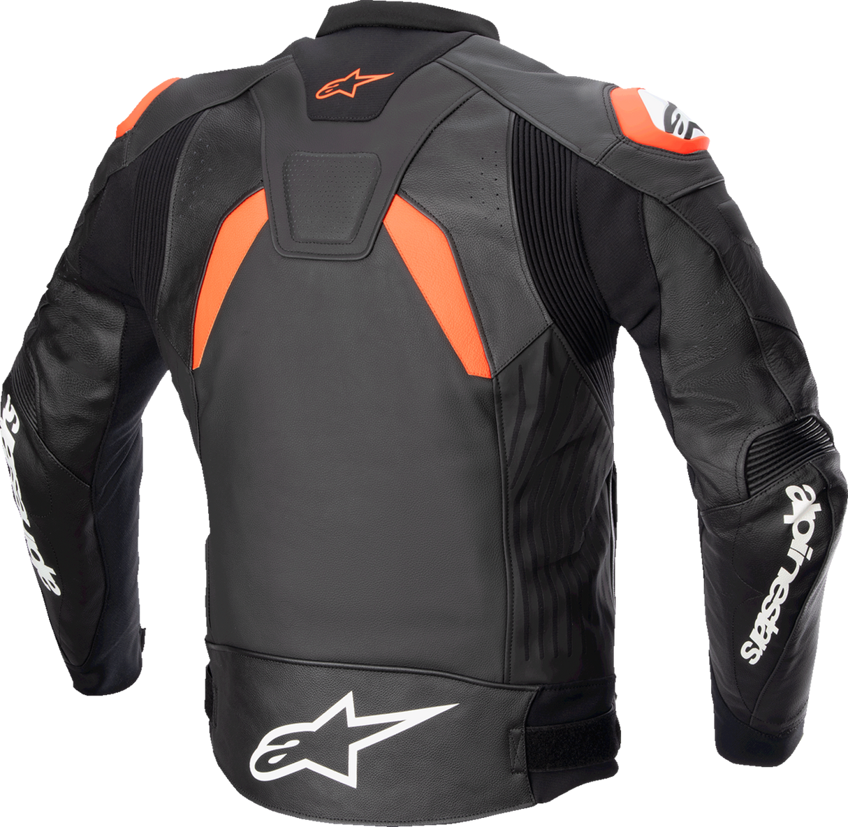 ALPINESTARS GP Plus v4 Leather Jacket - Black/Red Fluo/White - US 38 / EU 48 3100524-1321-48