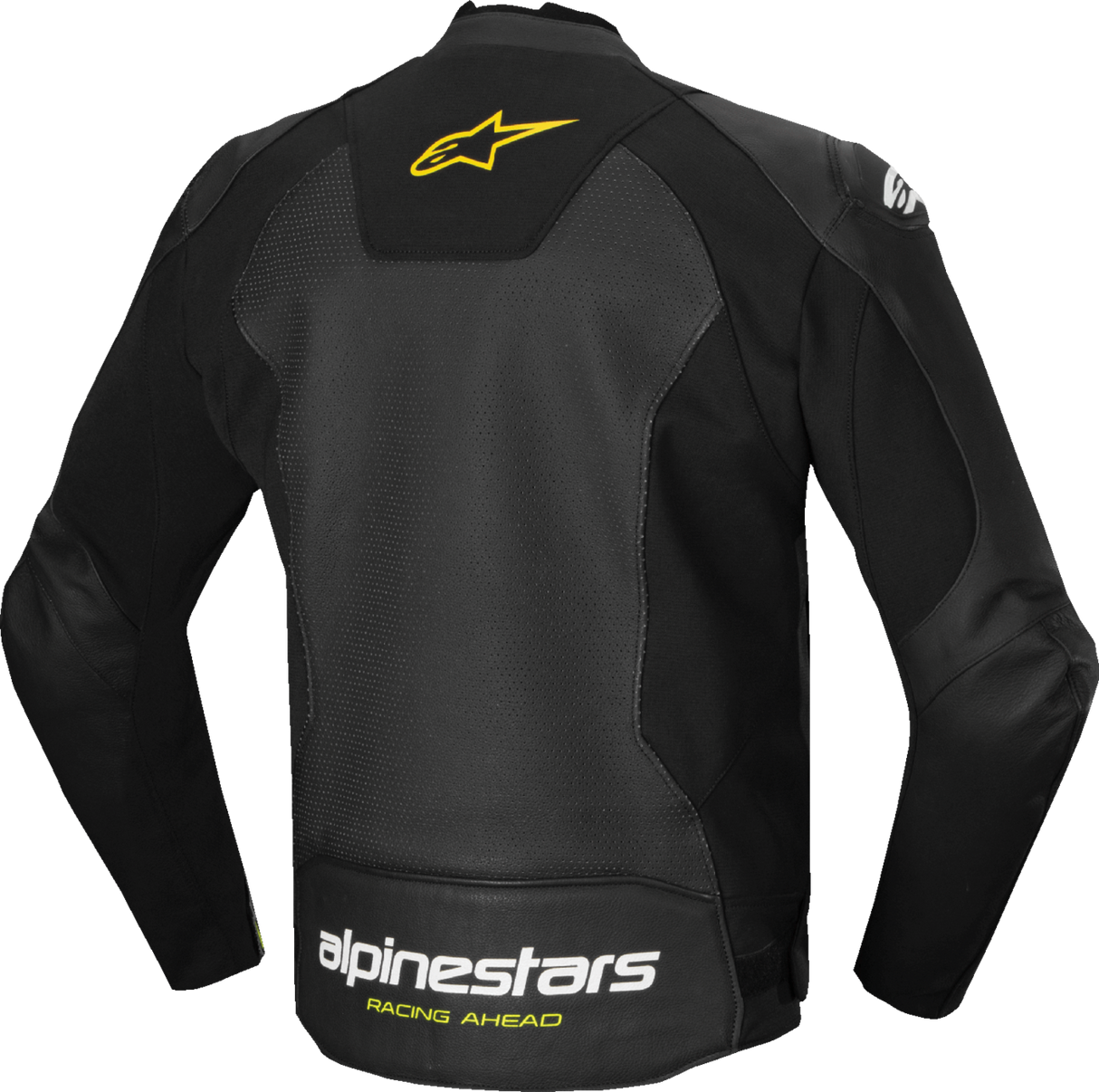 ALPINESTARS Faster v3 Airflow Leather Jacket - Black/White/Yellow Fluo - US 38 / EU 48 3103625-125-48