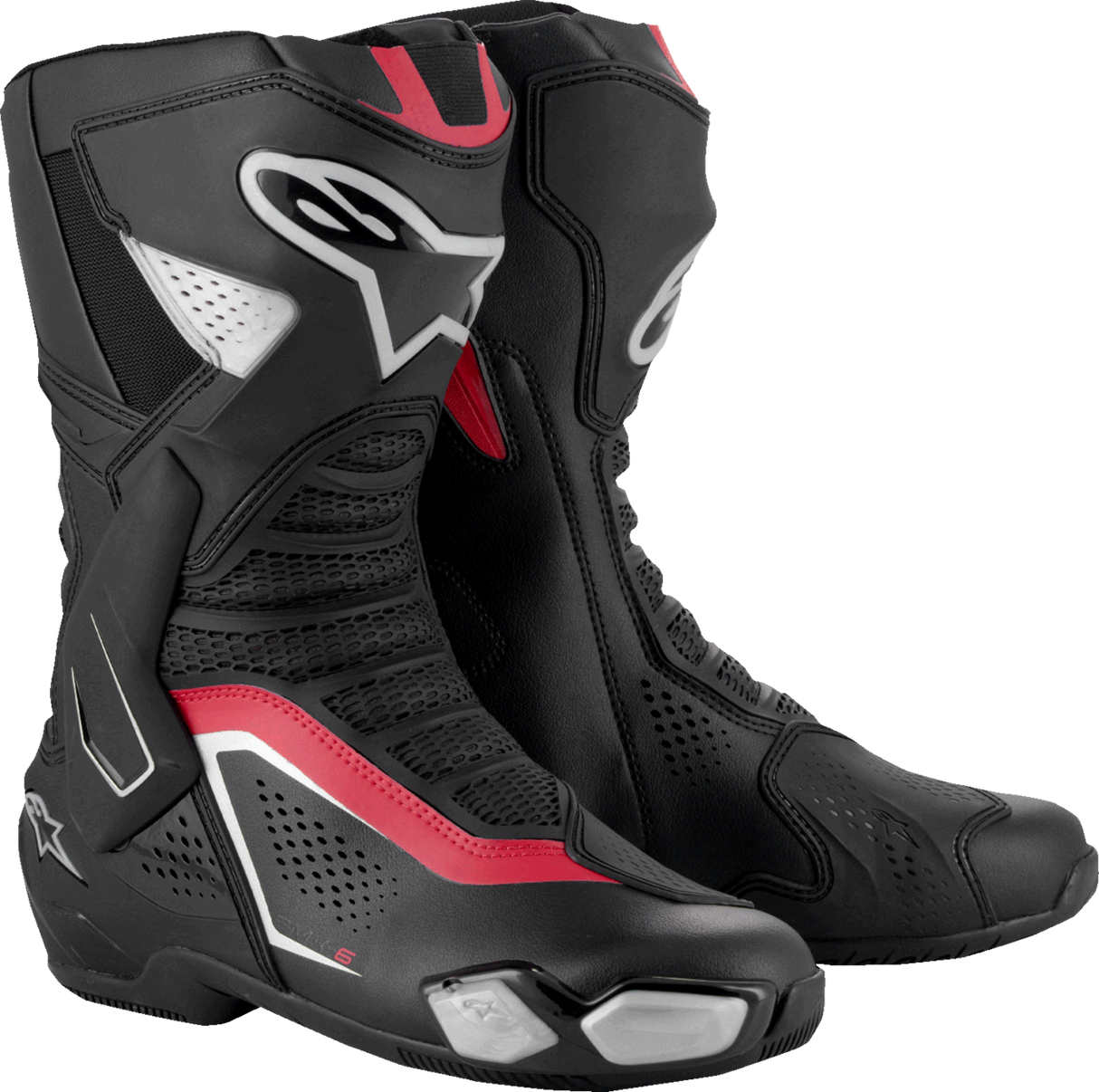 ALPINESTARS SMX-6 V3 Vented Boots - Black/Silver/Red - US 6.5/EU 40 2223225-199-40