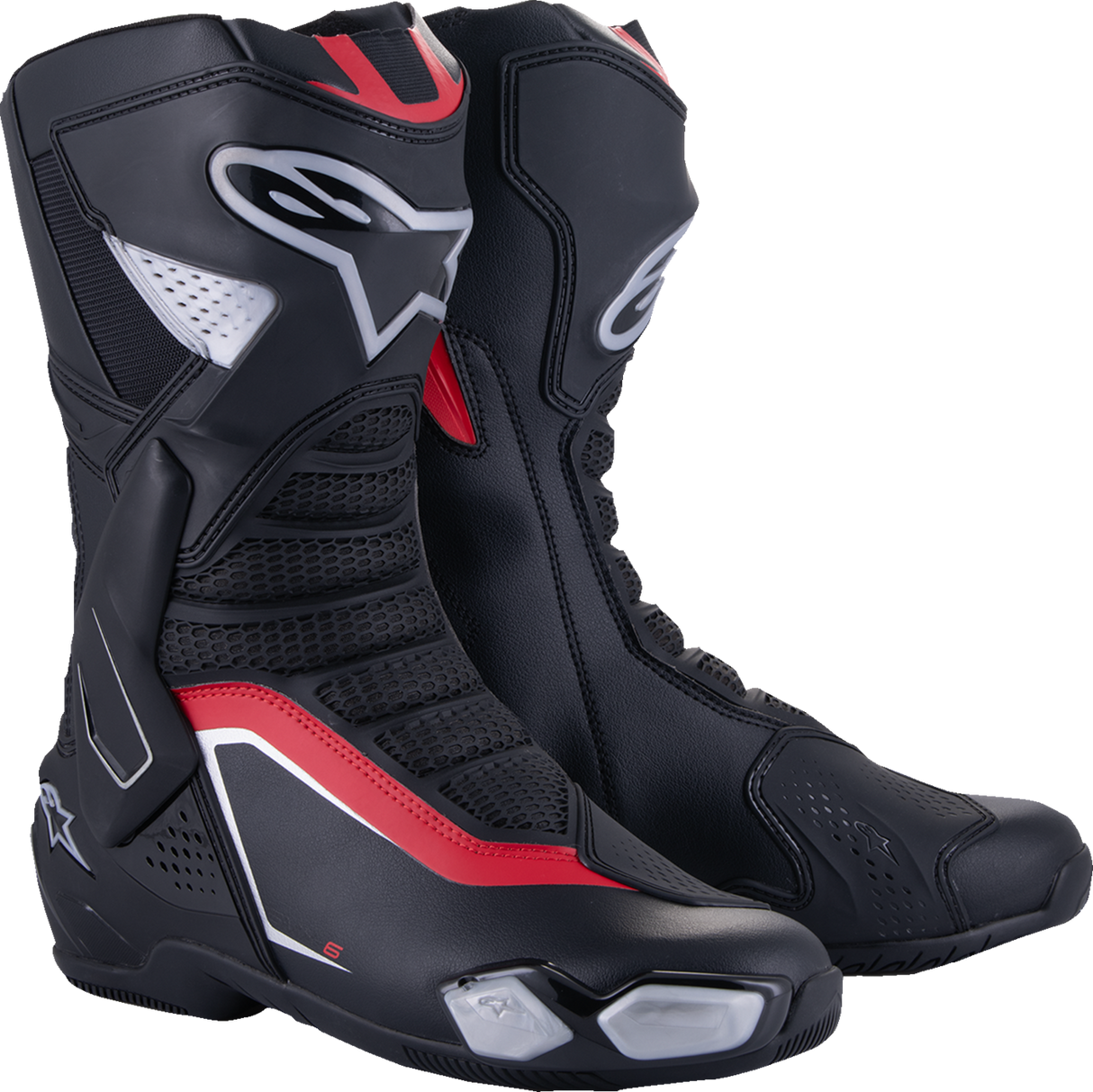 ALPINESTARS SMX-6 V3 Boots - Black/Silver/Red - US 12.5/EU 48 2223025-199-48