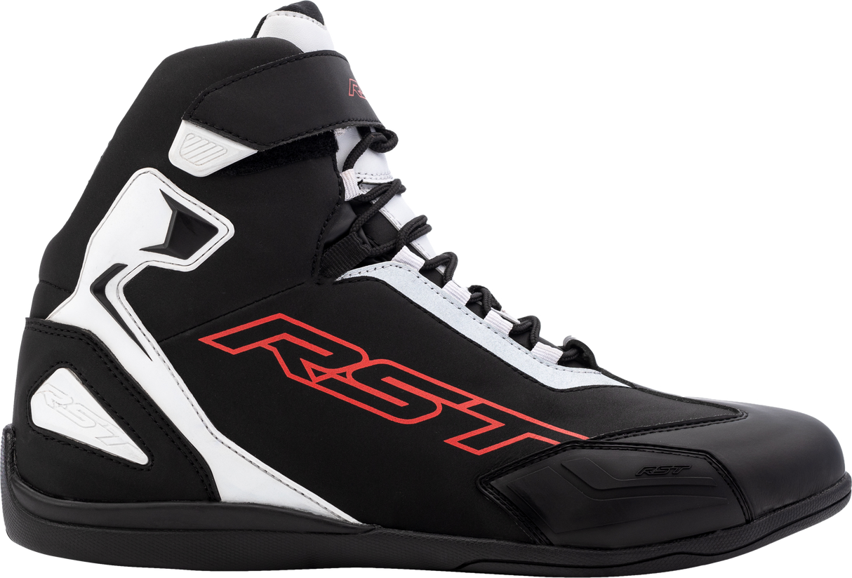 Sabre Moto Shoe Ce Boot Black / White / Red Sz 7