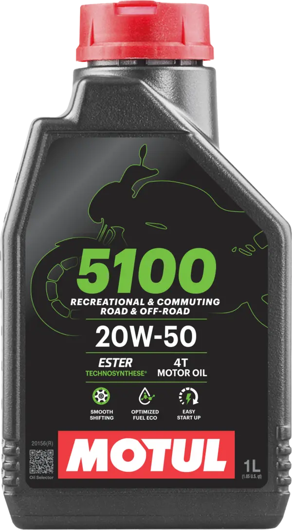 Motul 5100 4T 20W-50 Synthetic Blend Motorcycle Oil – 1L