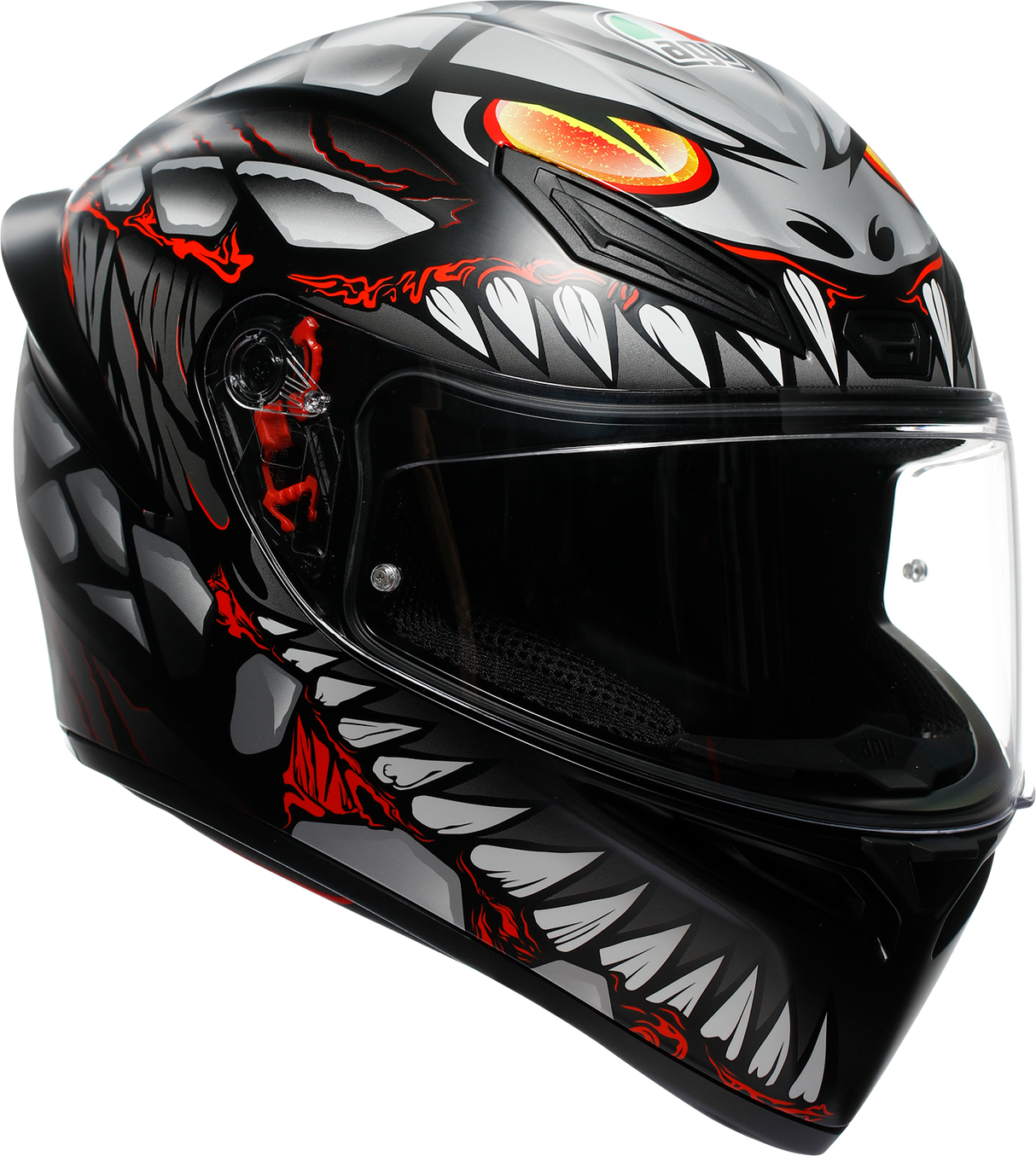 AGV K1 S Helmet - Lyzard - Matte Black/Gray/Red - Small 2118394003-044-S