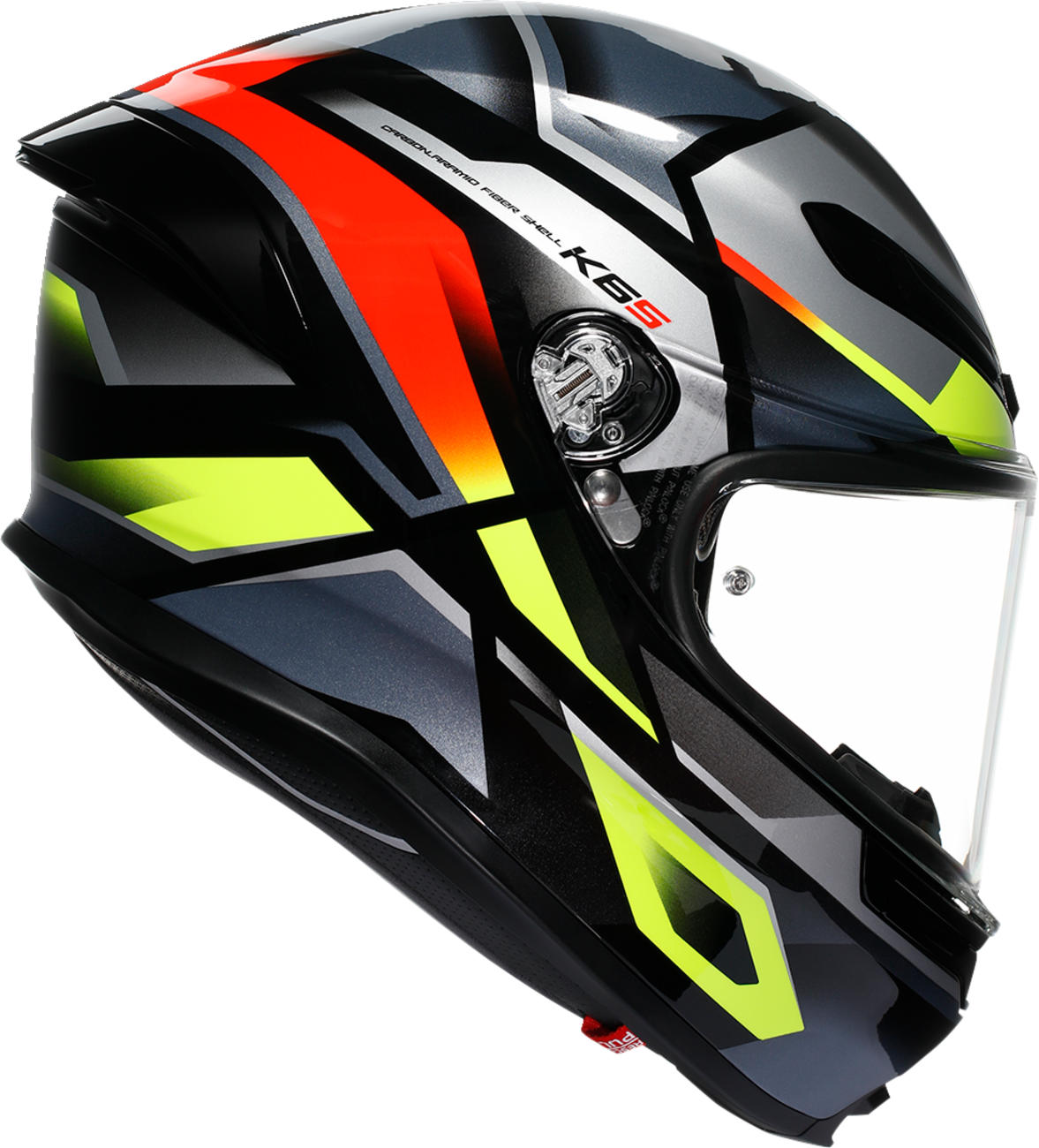 AGV K6 S Helmet - Erazer - Black/Red/Yellow Fluo - Small 2118395002-026-S