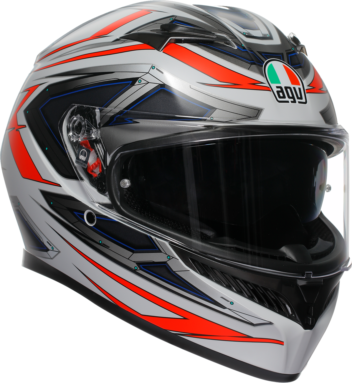 AGV K3 Helmet - Space - Matte White/Red Fluo - Small 2118381004-020-S