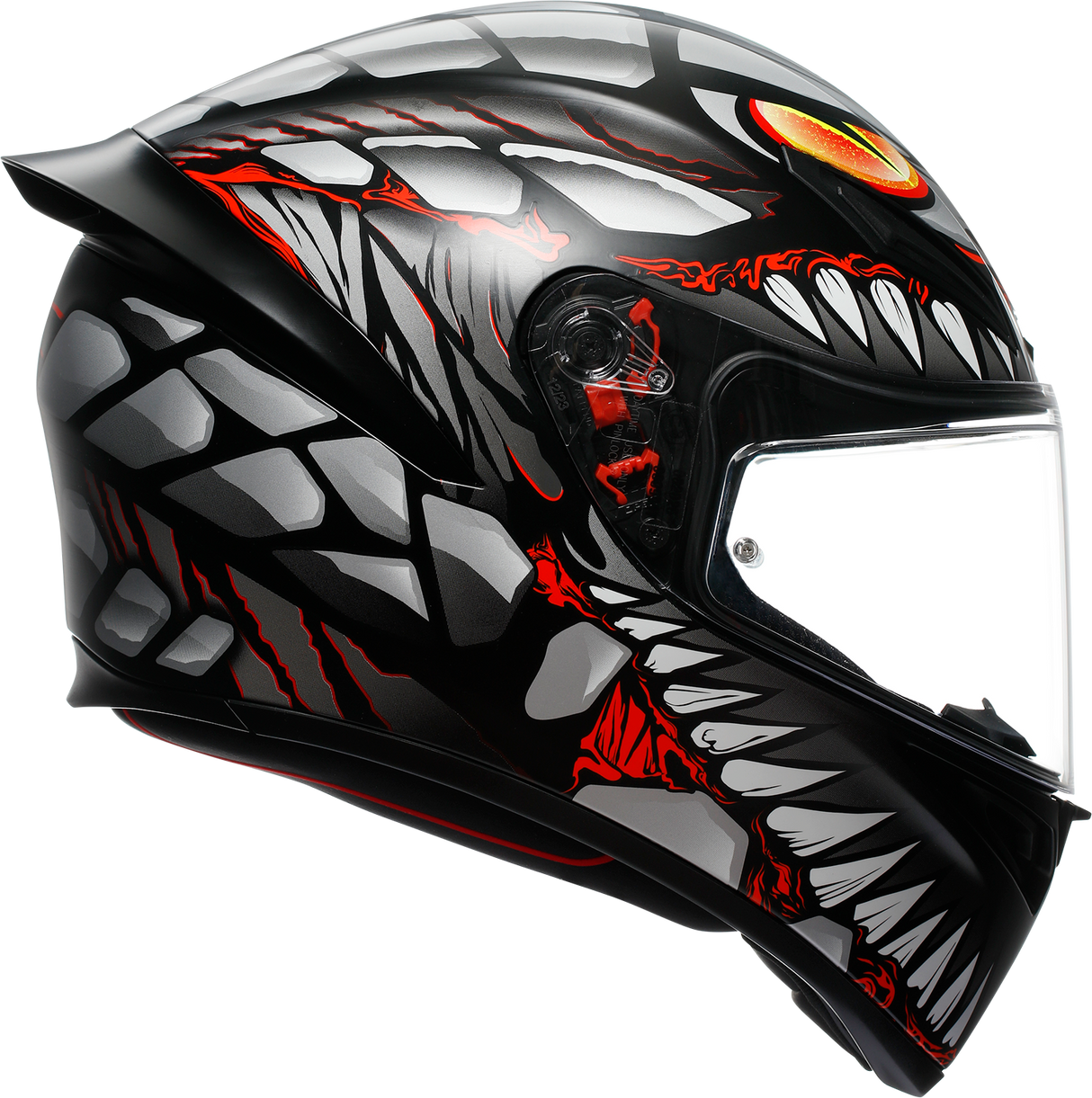 AGV K1 S Helmet - Lyzard - Matte Black/Gray/Red - Small 2118394003-044-S