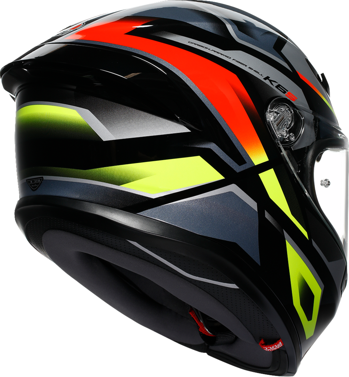 AGV K6 S Helmet - Erazer - Black/Red/Yellow Fluo - Small 2118395002-026-S