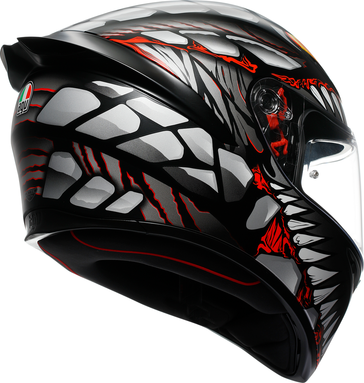 AGV K1 S Helmet - Lyzard - Matte Black/Gray/Red - Small 2118394003-044-S