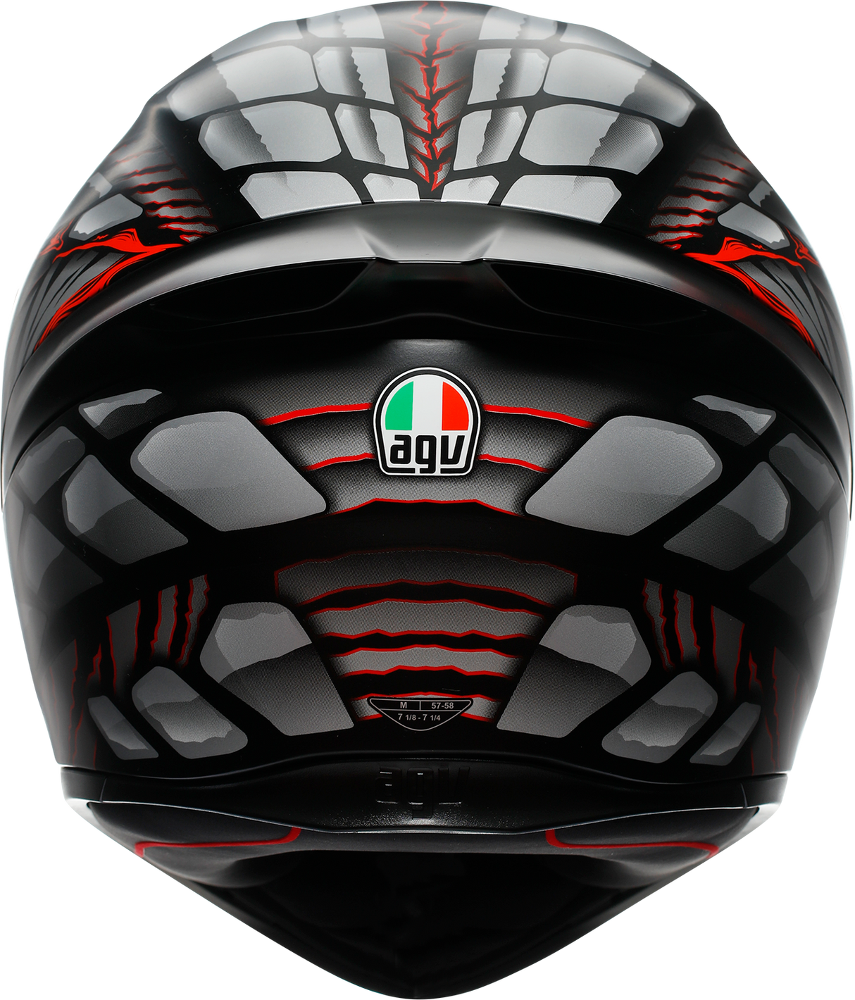 AGV K1 S Helmet - Lyzard - Matte Black/Gray/Red - Small 2118394003-044-S