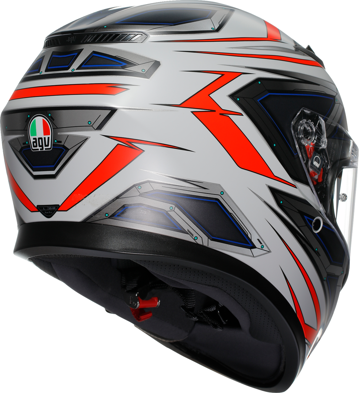 AGV K3 Helmet - Space - Matte White/Red Fluo - Small 2118381004-020-S