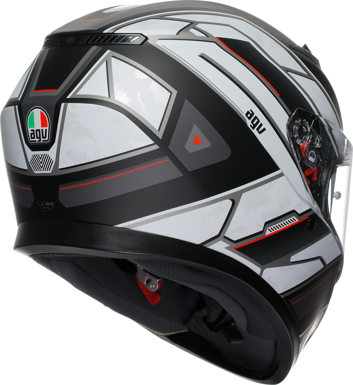 AGV K3 Helmet - Rivia - Matte Black/White - Small 2118381004-019-S