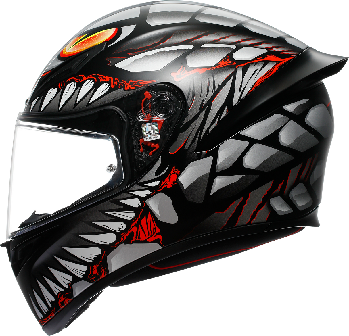 AGV K1 S Helmet - Lyzard - Matte Black/Gray/Red - Small 2118394003-044-S