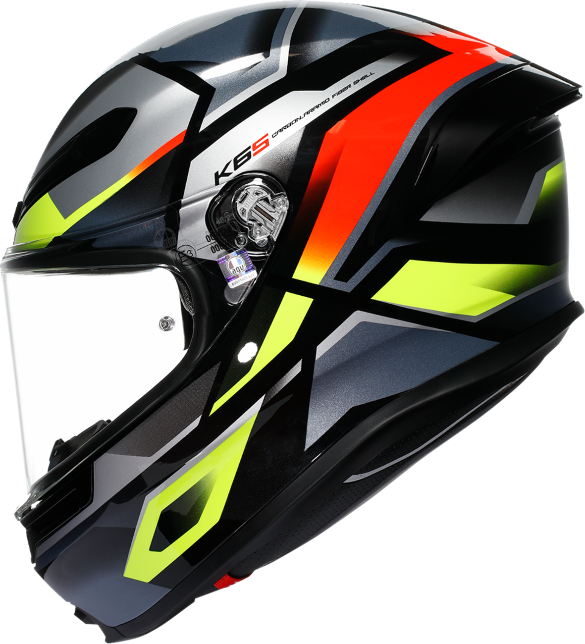 AGV K6 S Helmet - Erazer - Black/Red/Yellow Fluo - Small 2118395002-026-S