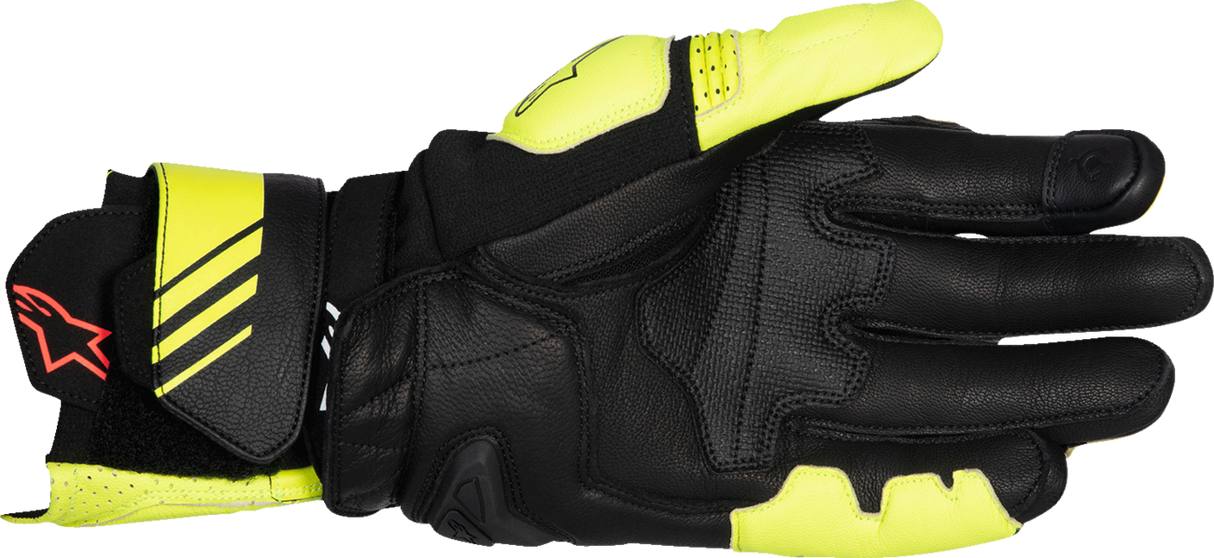 ALPINESTARS GP Plus R V3 Leather Gloves - Fluo Yellow/Black - Small 3550825-551-S