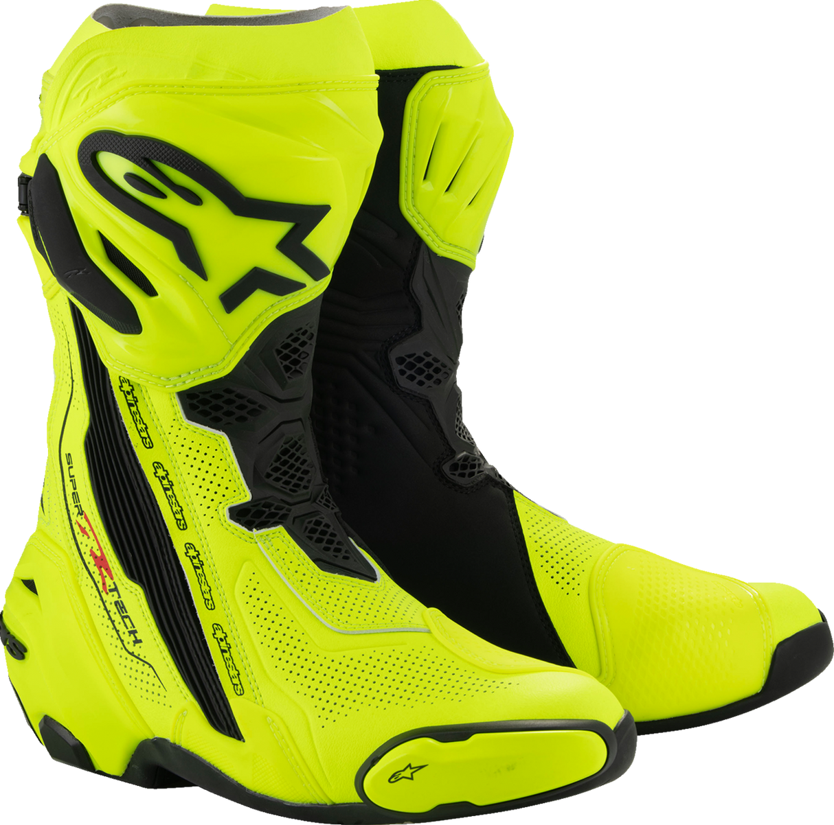 ALPINESTARS Supertech R Vented Boots - Fluorescent Yellow/Black - US 6 / EU 39 2220121-551-39