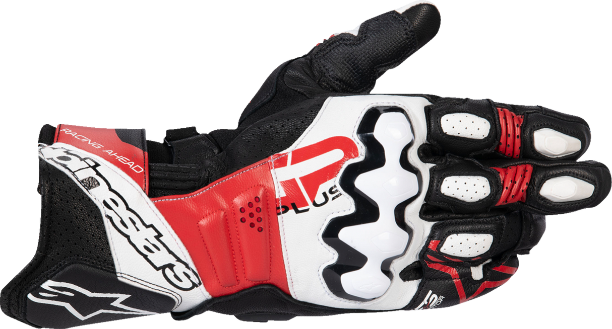 ALPINESTARS GP Plus R V3 Leather Gloves - Black/White/Bright Red - Small 3550825-1304-S