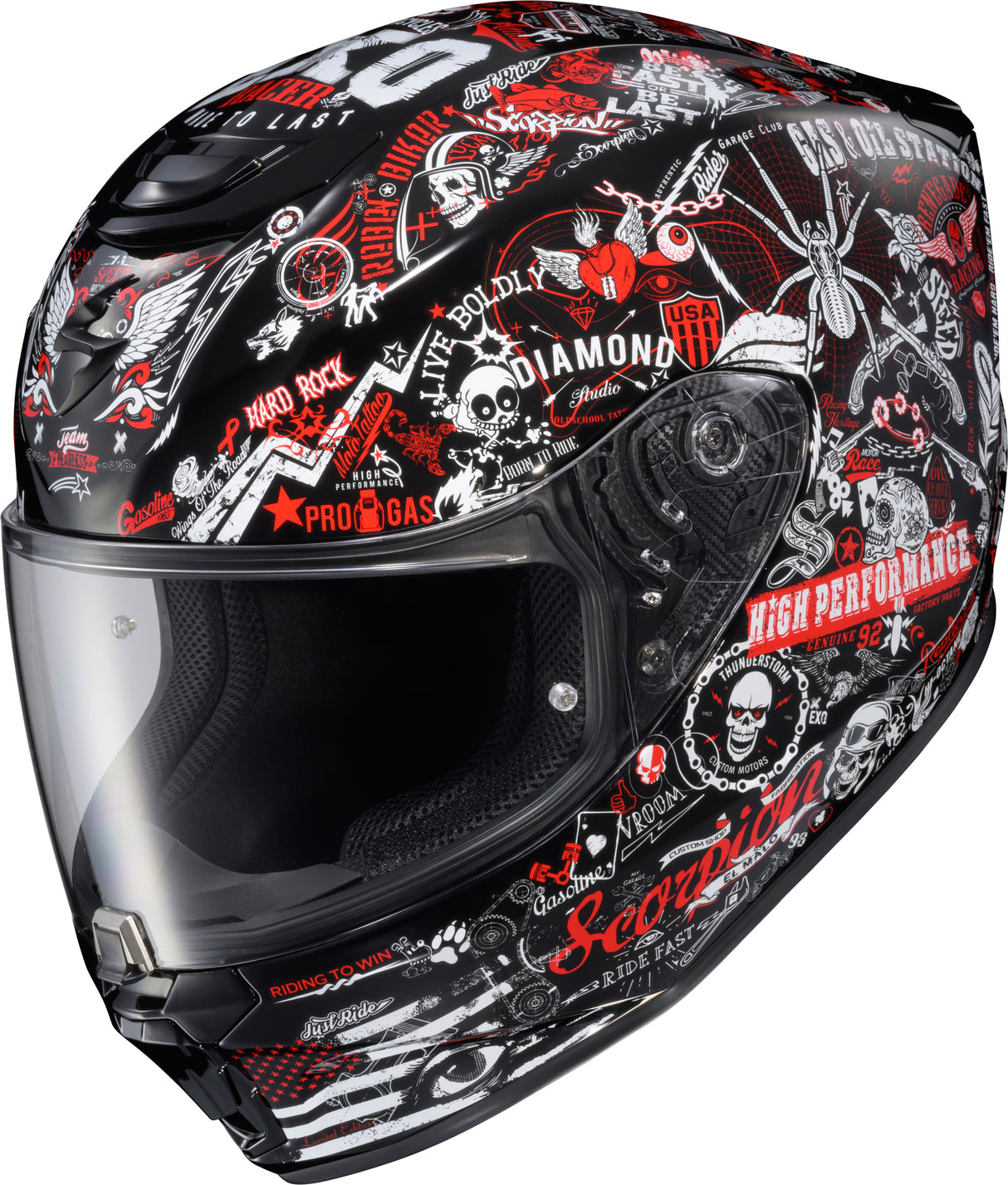 Exo R330 Full Face Helmet Shake 2 Red 2x