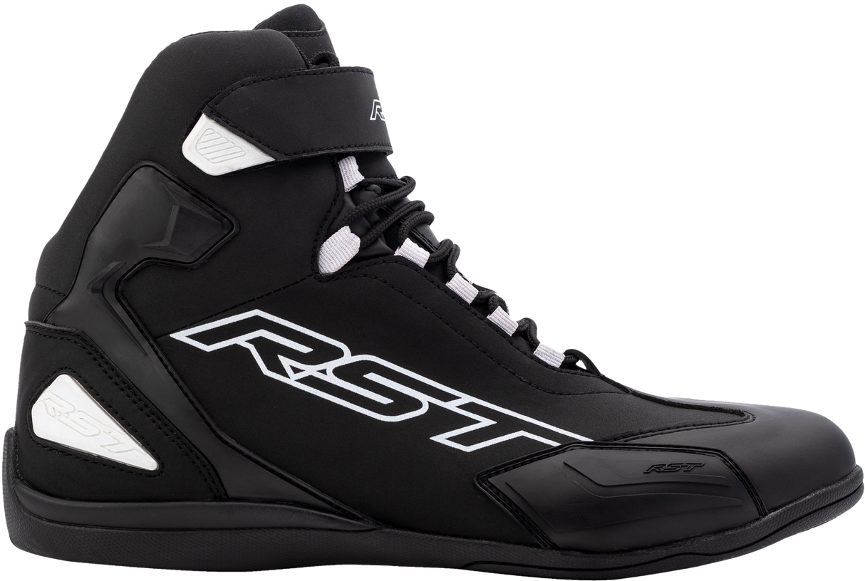 Sabre Moto Shoe Ce Boot Black / Black / White Sz 7