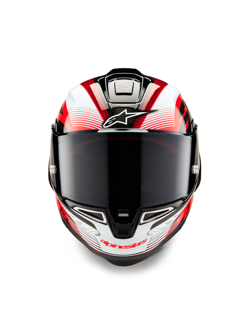 Alpinestars Supertech R10 Helmet – Team (Black / Carbon Red / Gloss White)