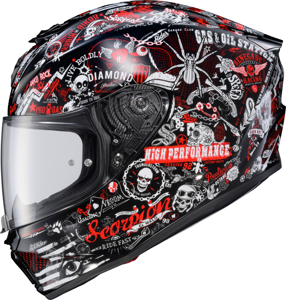 Exo R330 Full Face Helmet Shake 2 Red 2x