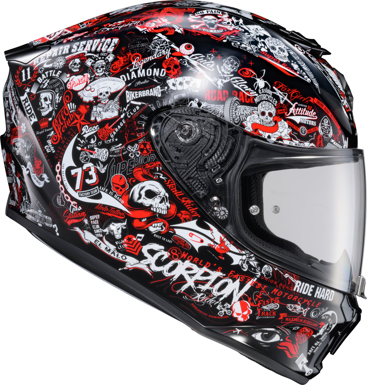 Exo R330 Full Face Helmet Shake 2 Red 2x