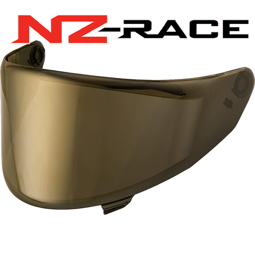 Front Quarter View of Gold NZ-Race Visor
