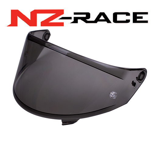 Front Quarter View of Light Smoke NZ-Race Visor