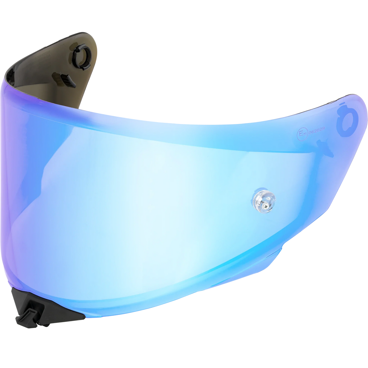 Front Quarter View of TT-REVO Iridium Sky Blue Visor