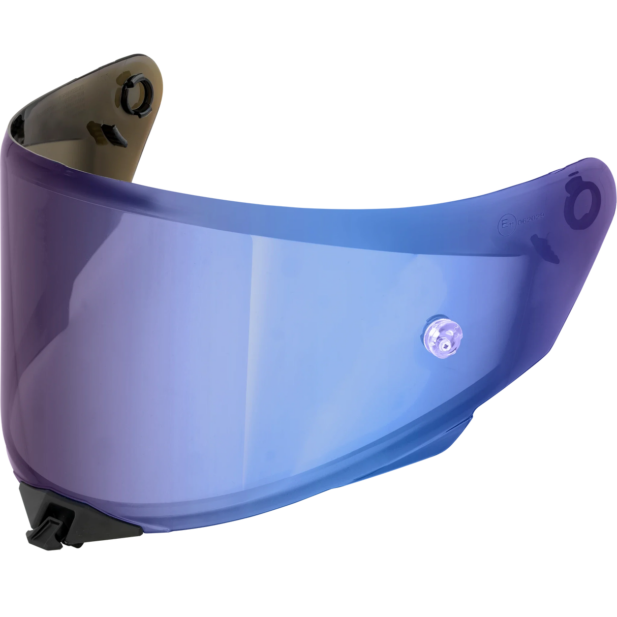 Front Quarter View of TT-REVO Iridium Blue Visor