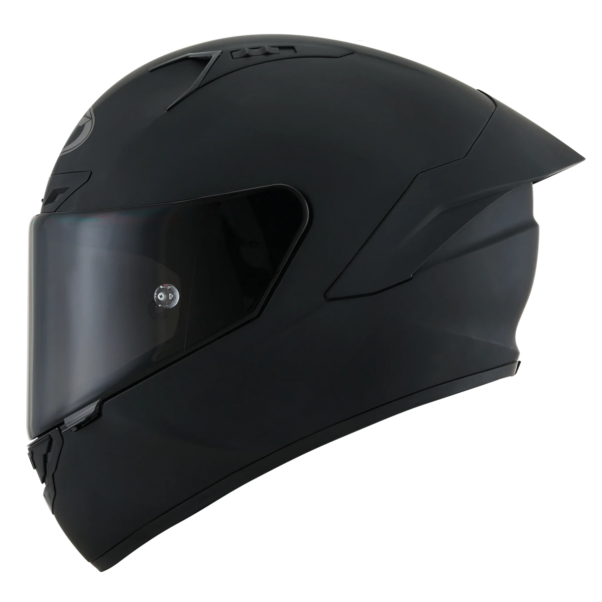 Left Side view of KYT NZ-Race Matte Black Motorcycle Helmet