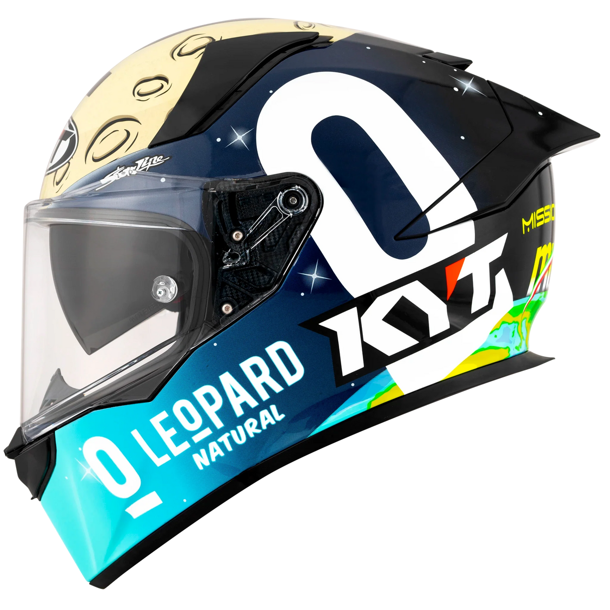 Left Side View of KYT R2R Foggia Mugello 2022 Replica Motorcycle Helmet