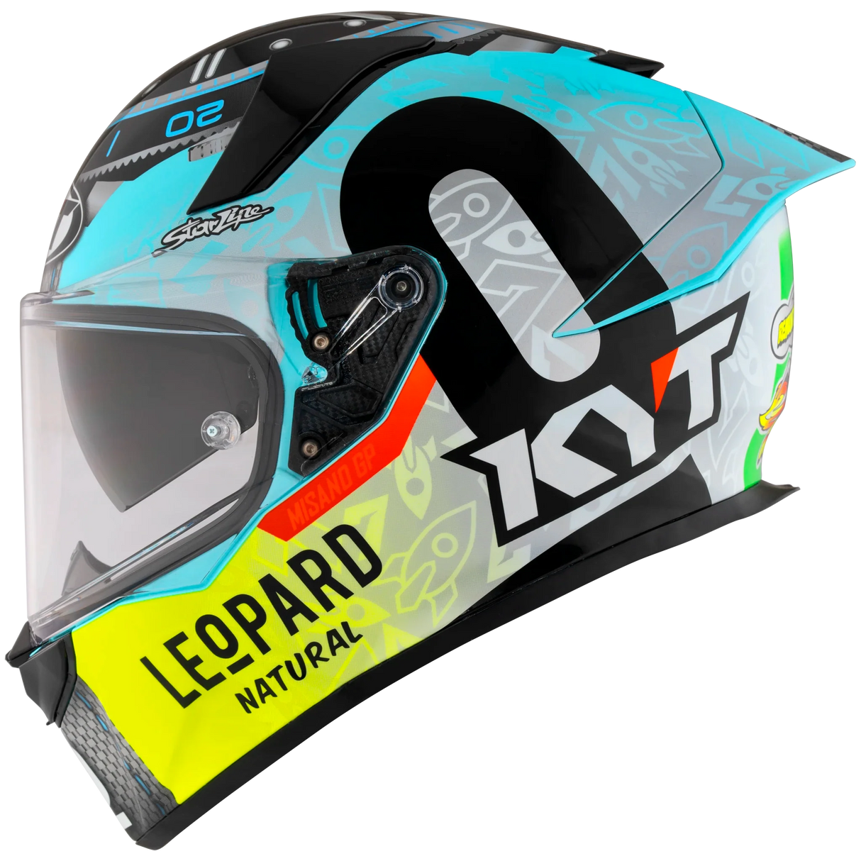 Left Side View of KYT R2R Foggia Misano 2022 Replica Motorcycle Helmet