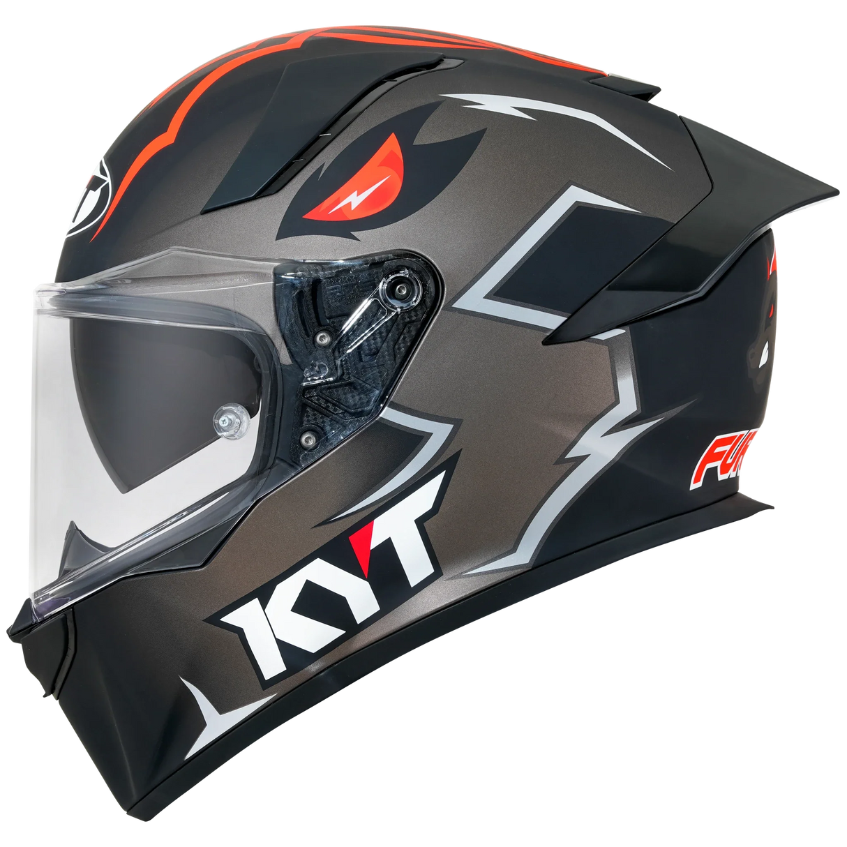 Left Side View of KYT R2R Fury Replica Motorcycle Helmet