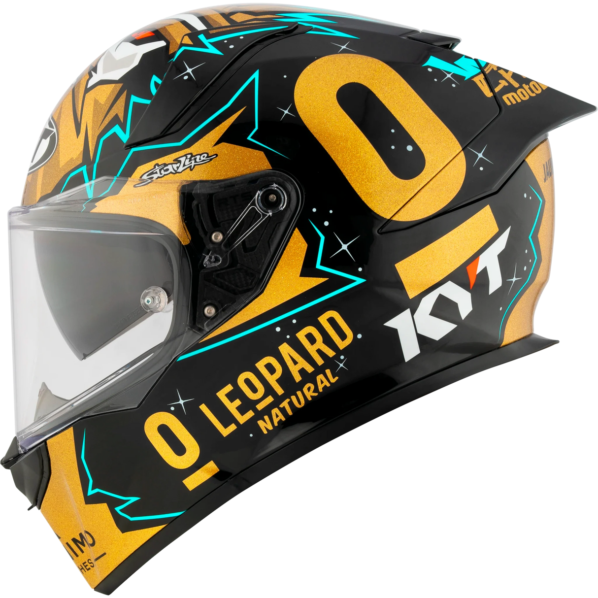 Front Left View of KYT R2R Masia World Champion 2023 Replica Motorcycle Helmet