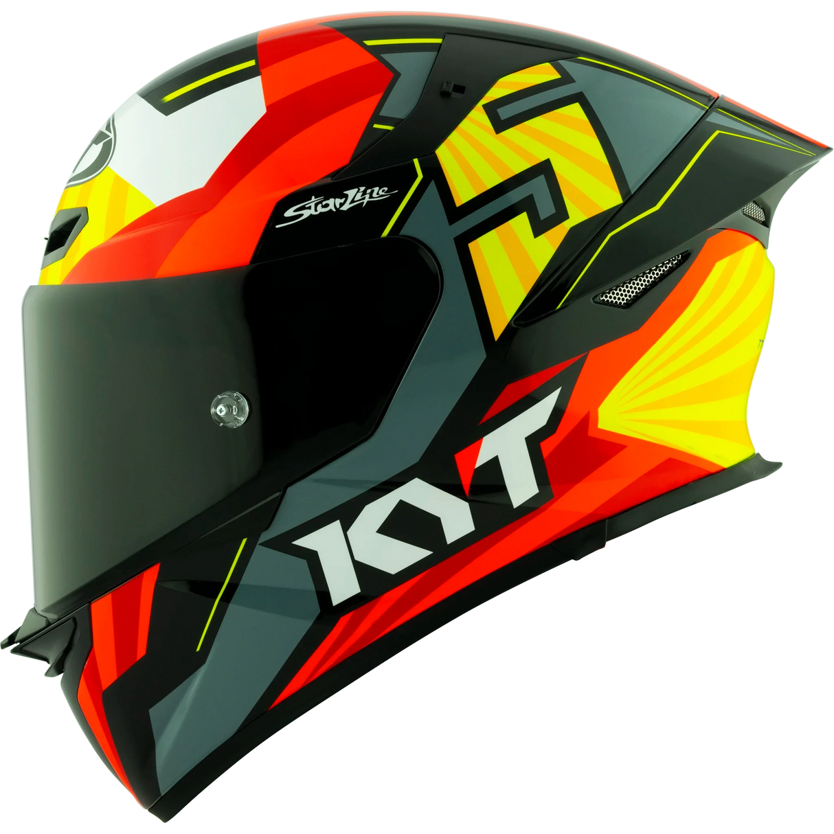 Left Side View of KYT TT-REVO Flux Motorcycle Helmet