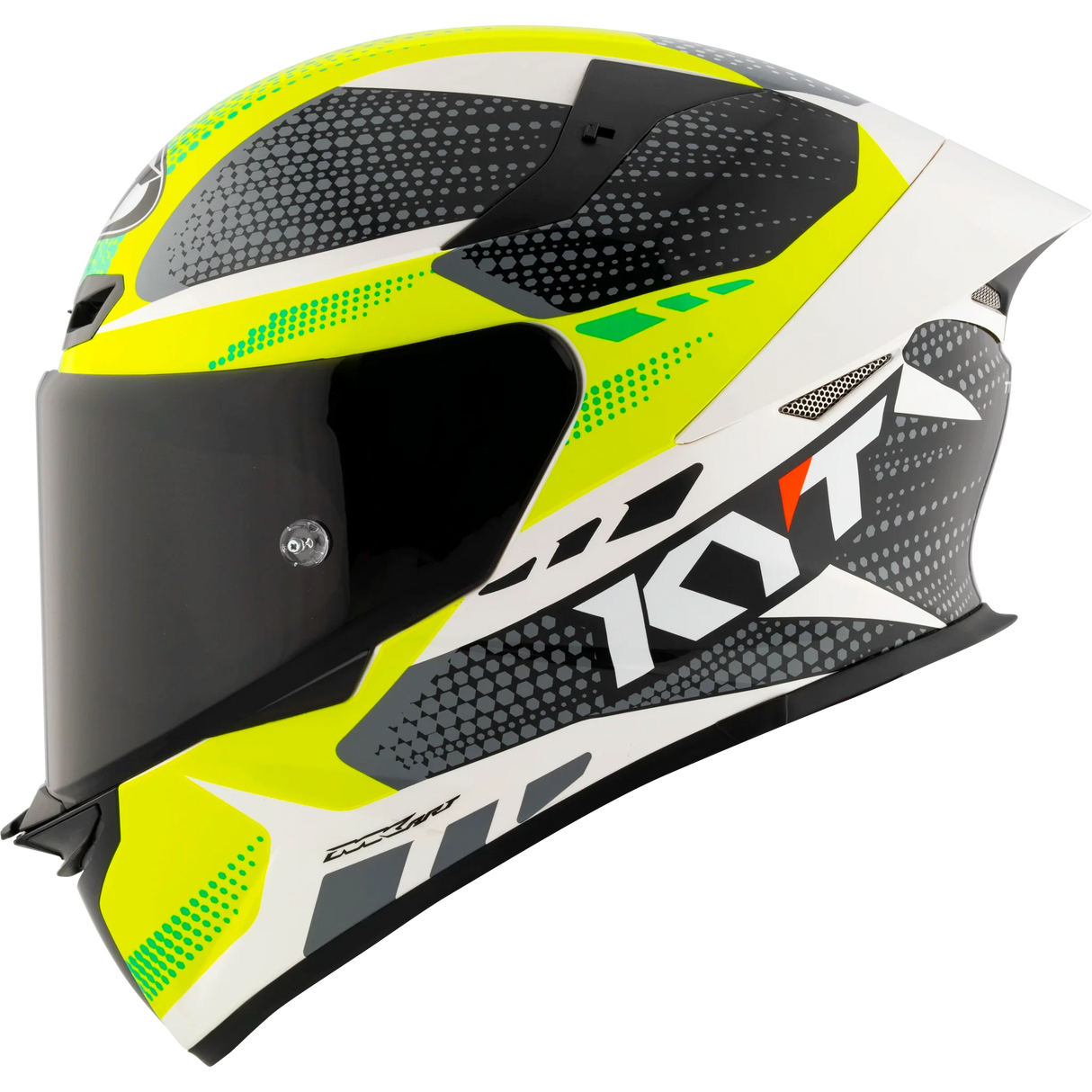 Left Side View of KYT TT-REVO Gear Black Yellow Motorcycle Helmet
