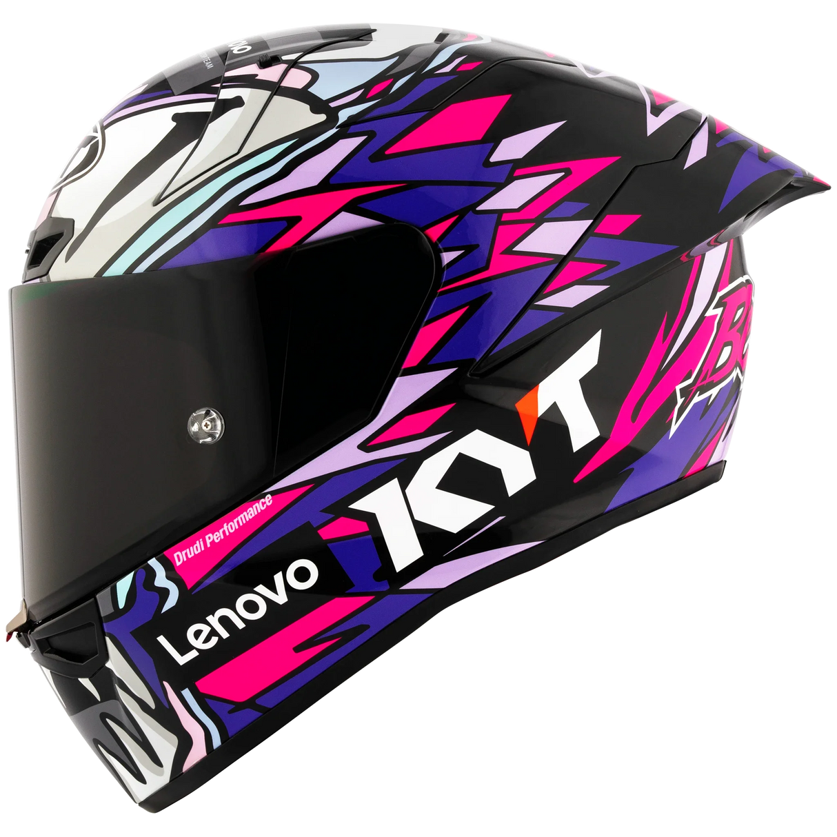 Left Side View of KYT KX-1 Bastianini 2023 Replica Motorcycle Helmet